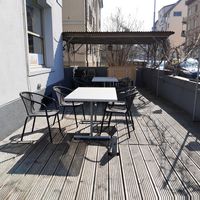 Outdoor seating at Taj Mahal in Zurich