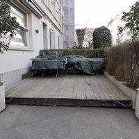 Outdoor seating (in winter) at Parea in Zurich