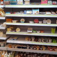 Refrigerated section at Chornlade in Zurich