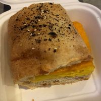 Vegan breakfast sandwich (can also be ordered with vegan sausage).  at Prince Street Cafe in Lancaster