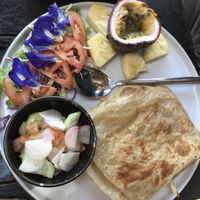 Roti with Massamam Curry   at Shambhala in Koh Phayam