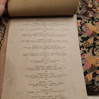 Menu at Shambhala in Koh Phayam