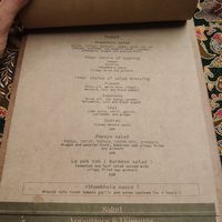 Menu at Shambhala in Koh Phayam
