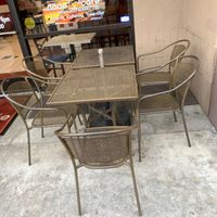 Outdoor seating in front of restaurant  at Naan Cafe in Redlands