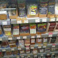 Selection of vegan meats at Naturlich Mainz in Mainz