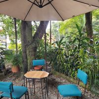 asientos a fuera at La Civeta & el Elefante - Café in Medellin