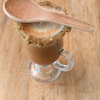 Pistacio Latte at La Civeta & el Elefante - Café in Medellin