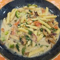 Nudeln in veganer Sahnesoße😊 at Ristorante Pizzeria Tramonto in Hattersheim Am Main