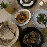 Sundried tomato hummus, roasted carrots, labneh & roasted potato   at Twentysix in Budapest