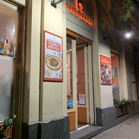 Sitting are outside   at Hummus Bar - Nagymező utca in Budapest