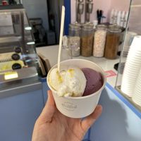 Sticky mango rice and blueberry  at Oui Oui - Saint-Gilles in Brussels