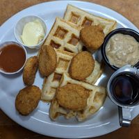 Chicken & Waffle at Paradox Cafe in Portland