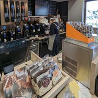 Coffee station at Zorbas Bakery in Ayia Napa