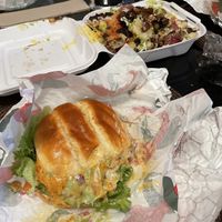Messy burger and nachos   at B'Gabs Goodies in Chicago