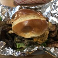 Jerk impossible burger w/potatoes  at B'Gabs Goodies in Chicago