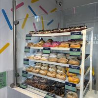 so many options!  at Rodeo Doughnuts - Bond St Station in London