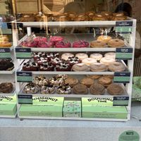 Vegan donut selection   at Rodeo Doughnut- Fleet Street in London