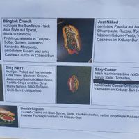 Menu at Plänty Sandwiches in Munich