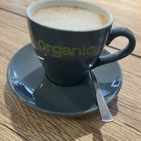 Cappuccino mit Erbsenmilch  at Plänty Sandwiches in Munich