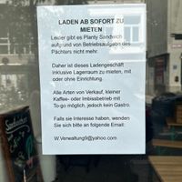 Permanently out of business   at Plänty Sandwiches in Munich