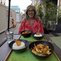 Vegan Red Curry without Coconut Milk-spicy and so yummy    at Angkoon in Klagenfurt