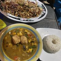 Pad Thai and Zuiquini Masala  at Angel Veggie Bistró in Salento