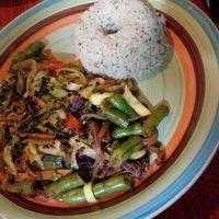 Bhindi masala at Angel Veggie Bistró in Salento