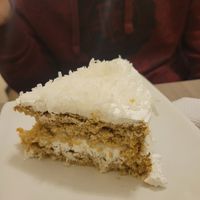 coconut tart at Marvelous Vegan Plant Power Food in Bogota