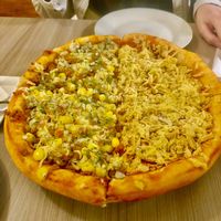 Half and half pizza  at Marvelous Vegan Plant Power Food in Bogota