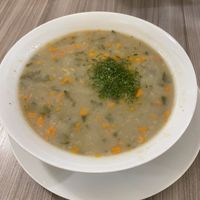 Soup in meal of the day  at Marvelous Vegan Plant Power Food in Bogota
