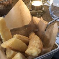 Yucca fries. You can choose between 4 sauces of which 3 are vegan   at Tigermilch in Cologne