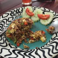 Fried rice, almost esten. at Beetroot Stories Cafe in Chiang Mai