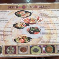 menu at Beetroot Stories Cafe in Chiang Mai