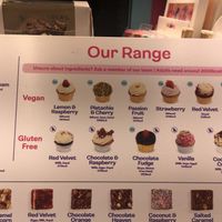 Top row are all  vegan at Lola's Cupcakes - Kings Cross in North London