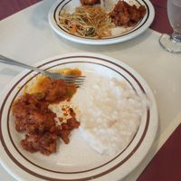 Gobhi and rice pudding at Amma's Kitchen in Cincinnati