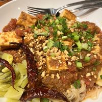 Shan noodle with tofu (make sure to ask that the pork skin is omitted)  at Rangoon Burmese Kitchen in Honolulu