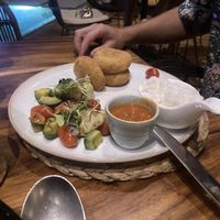 Fried yucca bread entree  at Luna Muna at Ibagari in Roatan