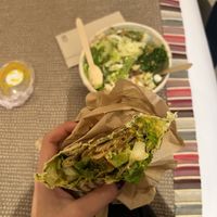 Vegan wrap with soy chicken  at WAJ Californian Food in Paris
