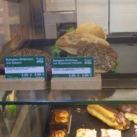 Wurst sandwich at LPG BioMarkt - Kreuzberg in Berlin