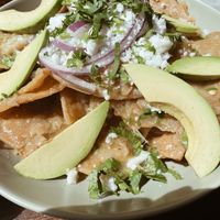 Vegan chilaquiles  at Penelope's Vegan Taqueria in Chicago