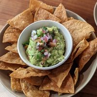 Chips and guacamole at Penelope's Vegan Taqueria in Chicago