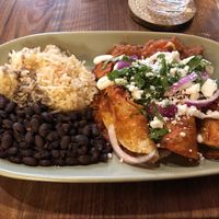 Potato enchiladas   at Penelope's Vegan Taqueria in Chicago