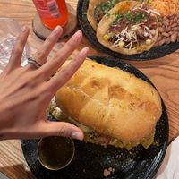 Torta scale!  at Penelope's Vegan Taqueria in Chicago