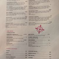 Menu at Penelope's Vegan Taqueria in Chicago