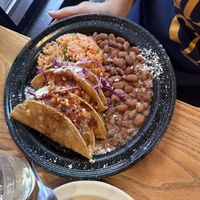Tacos dorado dinner  at Penelope's Vegan Taqueria in Chicago