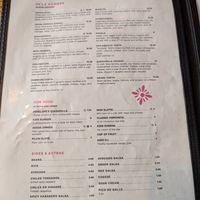 Menu at Penelope's Vegan Taqueria in Chicago