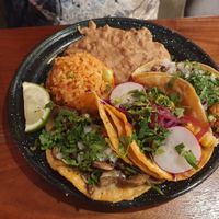 Tacos at Penelope's Vegan Taqueria in Chicago