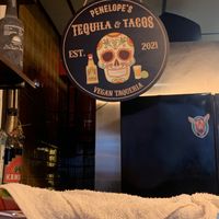 cool signage!   at Penelope's Vegan Taqueria in Chicago