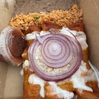 Enchiladas  at Penelope's Vegan Taqueria in Chicago