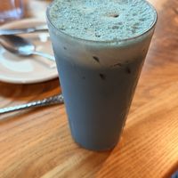 Butterfly Pea Flower Horchata  at Penelope's Vegan Taqueria in Chicago
